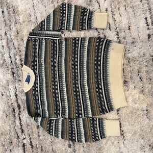 Striped Sweater with Neutral Tones